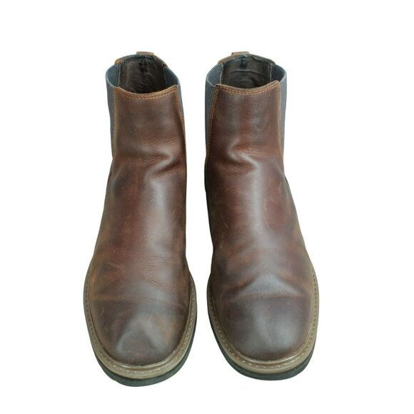 LL Bean Portland Brown Leather Lightweight Vibram Sole Chelsea Boots Size 12 M - Picture 5 of 9